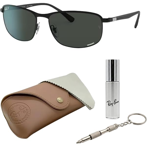 Amazon.com: Ray-Ban RB3498 Rectangle Shape Polarized Sunglasses